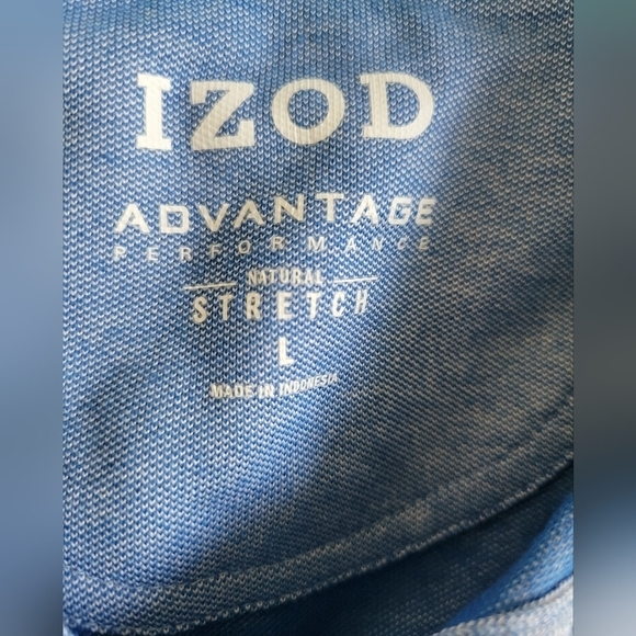 Izod Advantage Performance Men's Blue Tone Polo Size Large - Picture 2 of 4
